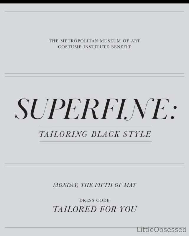 Lol... The theme of this year's MET gala is Black Men.For an..