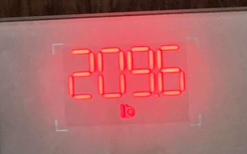 Weighed myself really quick this morning and I’m up another ..