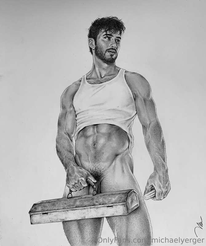 How incredible is this drawing? I have the real in color pho..