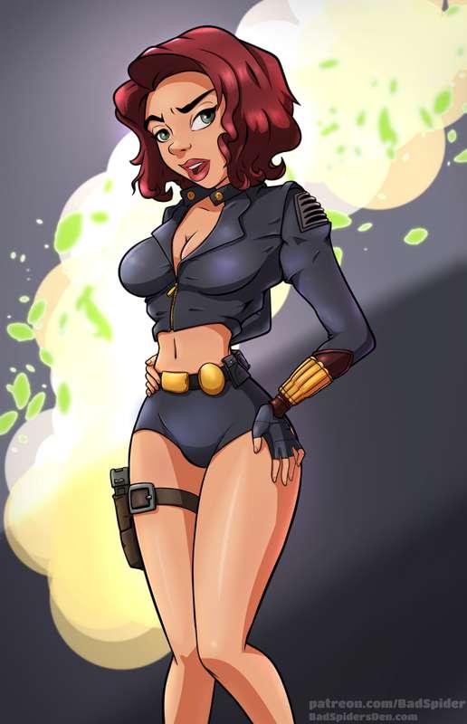 Black Widow pinup (in Akabur style)