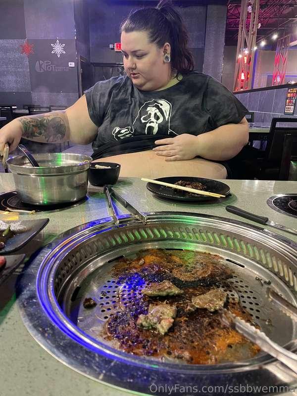 My best friend took a picture of me being a fat piggy for yo..