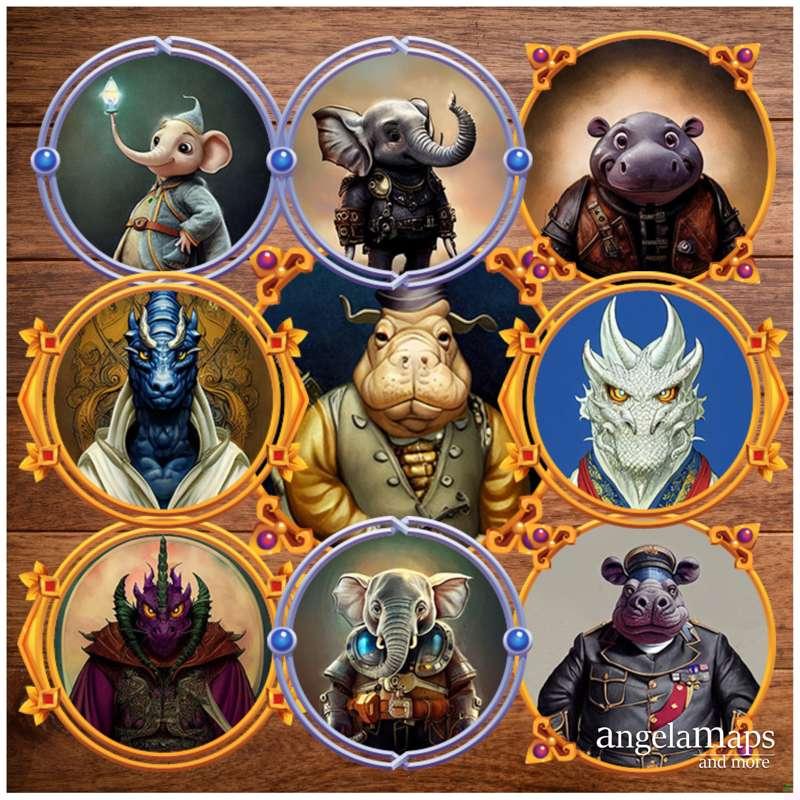 Loxodon, Giff and Dragonkin tokens