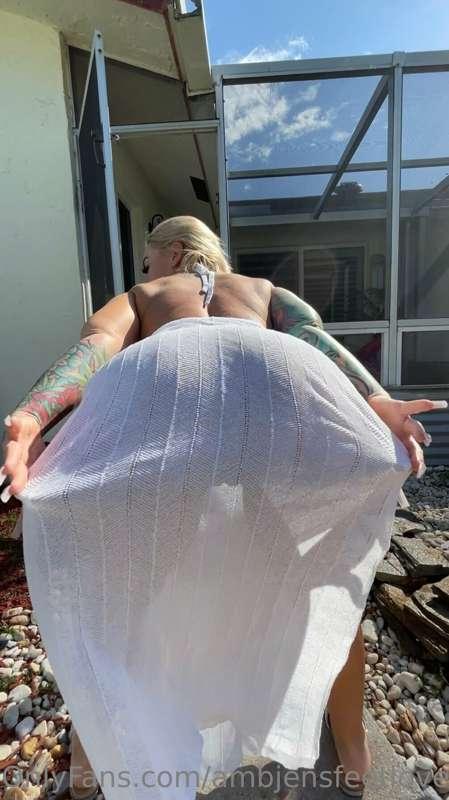 A sheer dress.. u can see my phat pussy..