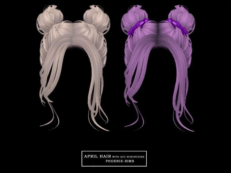 APRIL HAIR WITH ACC SCRUNCHIES