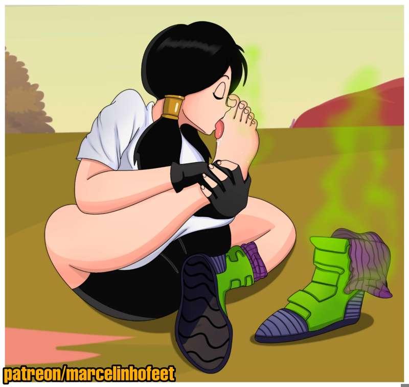 Videl licking your own feet