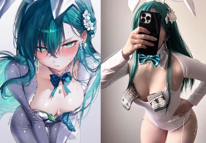 Qiandai bunny suit. png (Cosplay/4k)