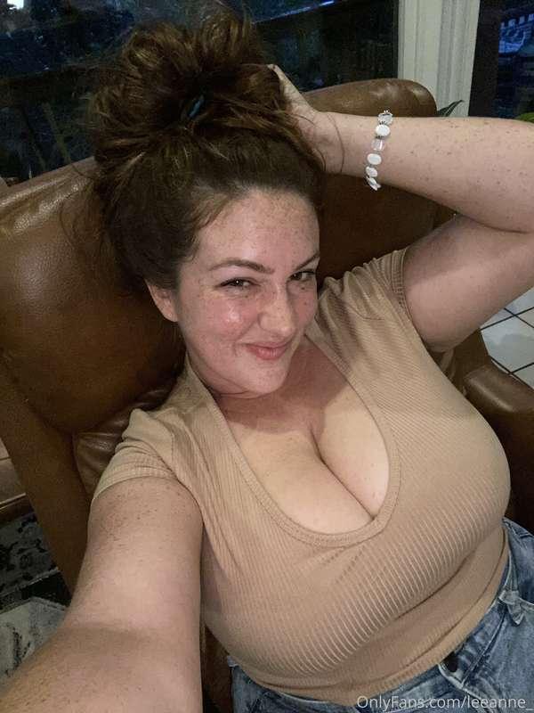 Just me last evening hair thrown up in a quick bun pulling m..