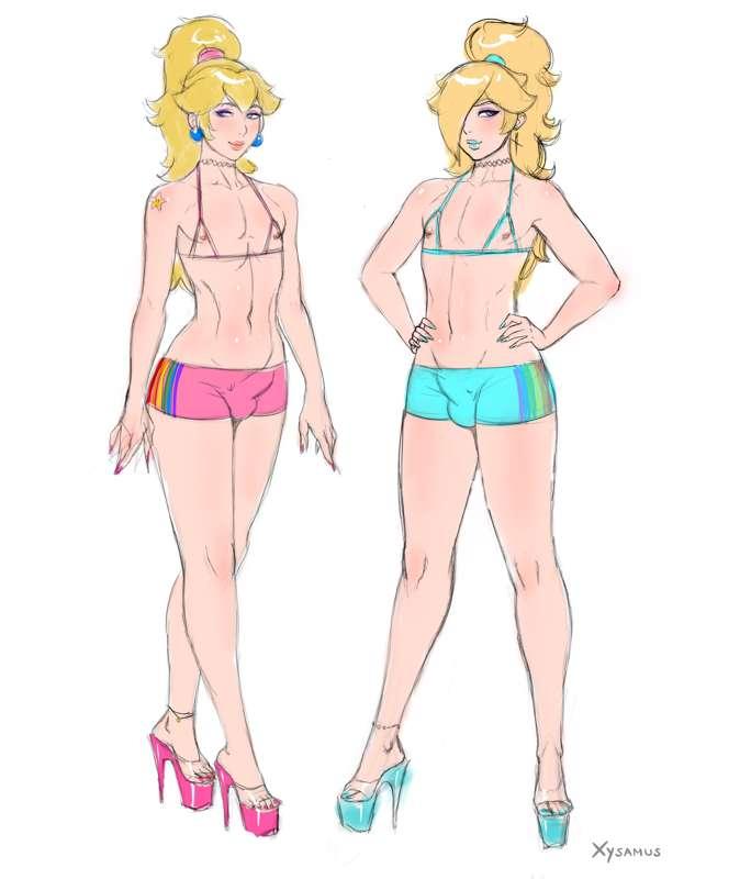 Peach and Rosalina sketch