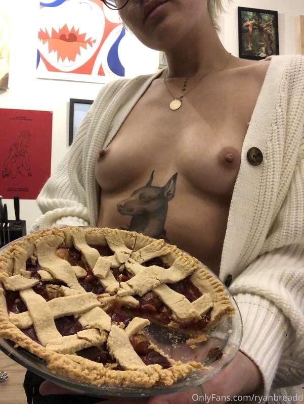want some pie? its all butter crust with red and yellow plum..