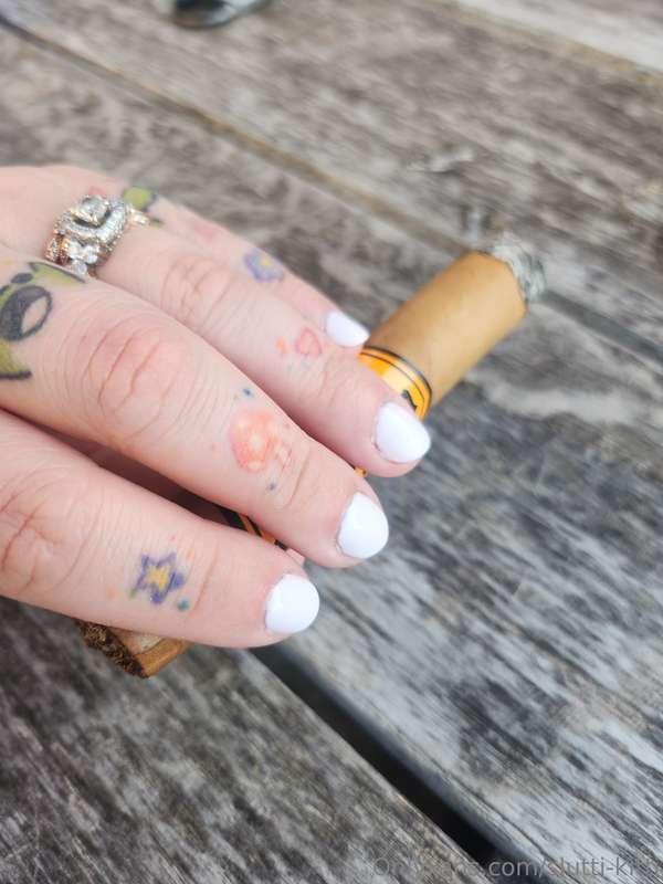 My good boy got My nails done 😇🐷