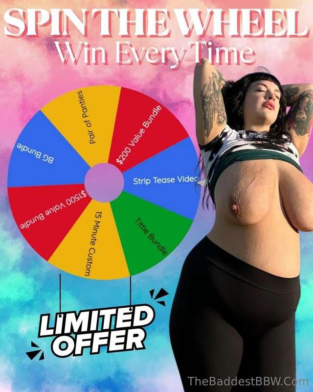 SPIN THE WHEEL 🎁 I’m doing a special promo just for you guys..