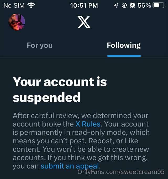 Weird. I just got suspended out of nowhere, trying to get th..