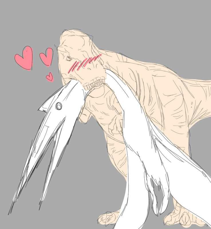Dino Love - Sketch
