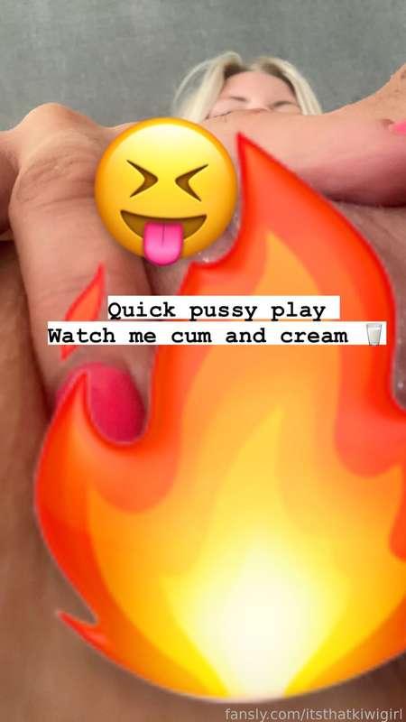 Wanna watch me cum and my pussy cream? 🥛