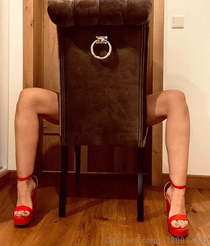 You enter the room and I'm sitting on a chair like this. Wha..