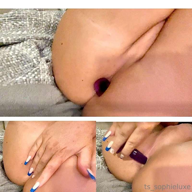 Just filmed myself playing with a cute little butt plug😈, bu..
