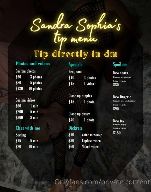 New tip menu! Let’s get wild together ✨👅