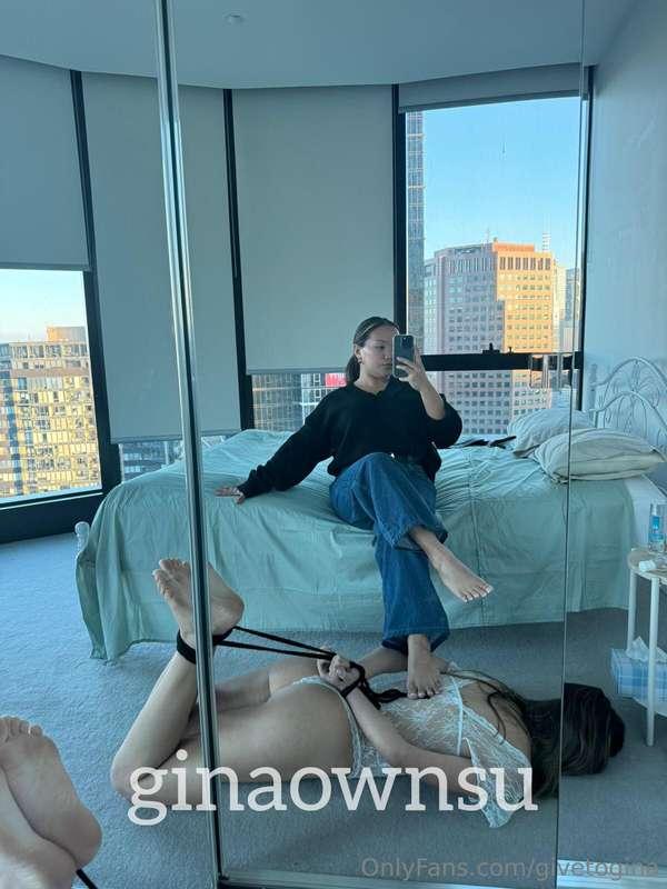 I love having a human footstool 