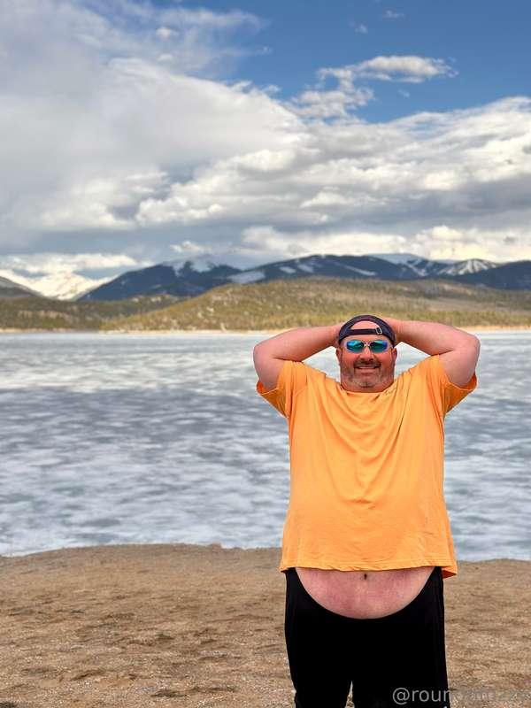 Spent my 40th showing off my gut in the Mountains