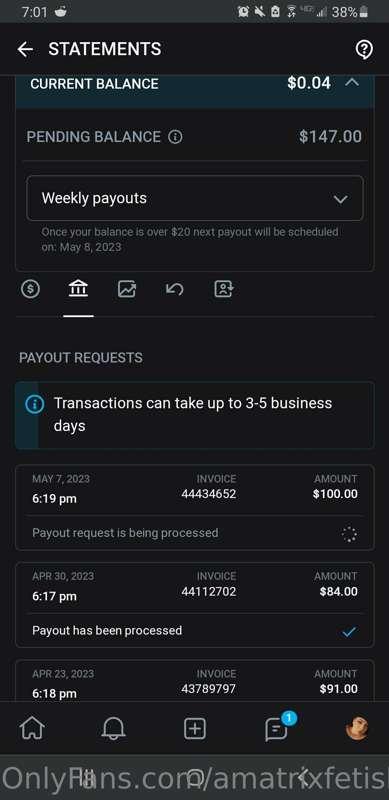 Proof im not a big earner but still appreciate every single ..