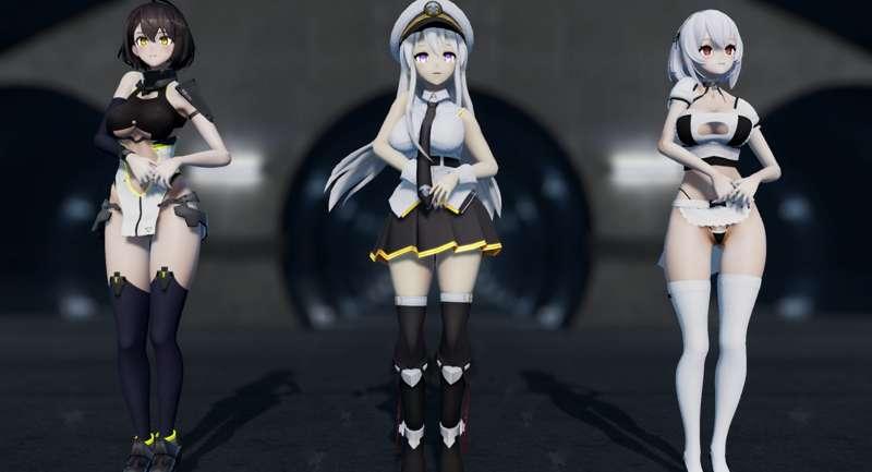 2K & FullHD 【MMD R-18】 IA Conqueror - Sirius, Louis, Baltimore ◈ MMD Azur Lane