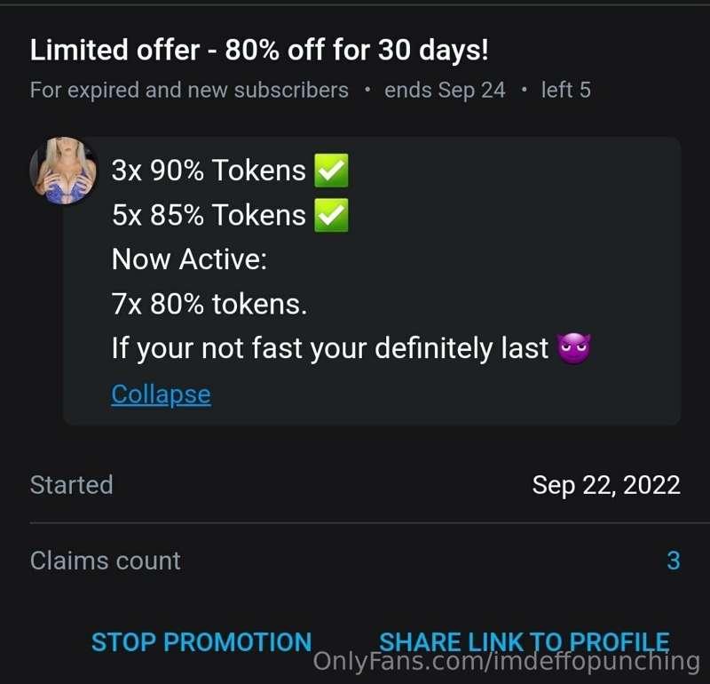 ***5 left!*** 🤯
@imdeffopunchingvip 
Don't be last, ***Be Fa..
