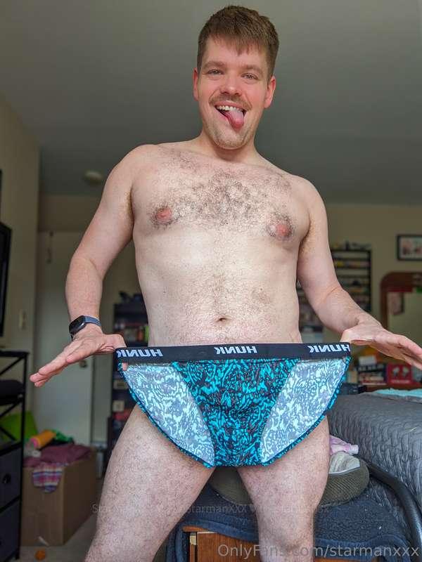 These new briefs are looking super cute! 💙🩲 (Extended photo ..