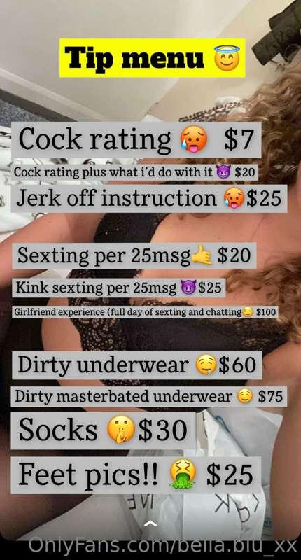 Tip menu 😈😈😈