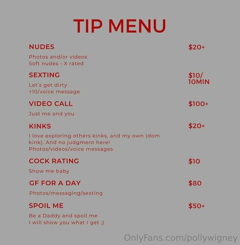 NEW TIP MENU BABY! 
If you're not sure where to start, pick ..