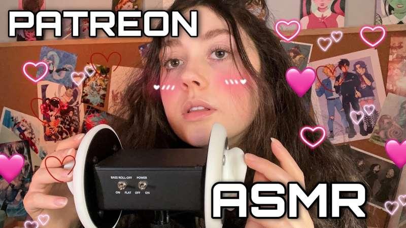 PATREON ASMR ~ 3DIO Ear to Ear Whispers + Ear Attention ( cupping, tapping, lotion sounds )