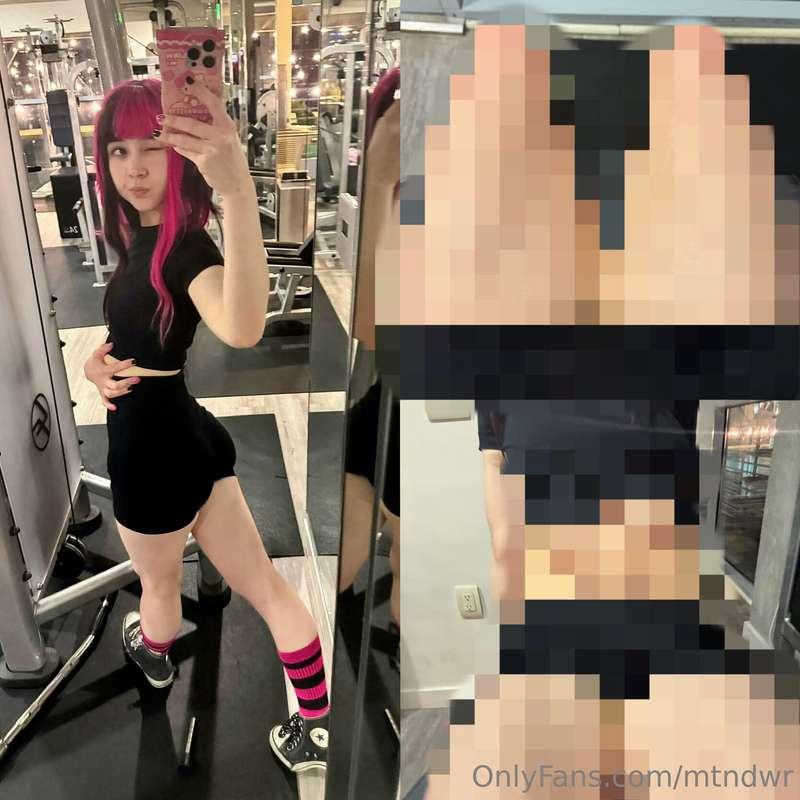GYM ASS AND ABS33 photos! 28 extra gym selfies + 5 close up ..