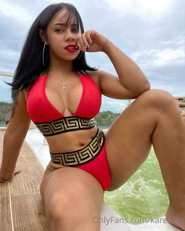 # Love you like my red lingerie 👙 you the model daddy let's ..
