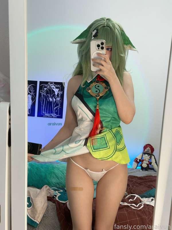 2 pic - same pic without censor on pussy🦊✨✨

#huohuo #honkaistarrail #hsr #cosplay #cute #babyface #kawaii #bikini #pussy #seenthrough #fox #foxgirl #kitsune #furry