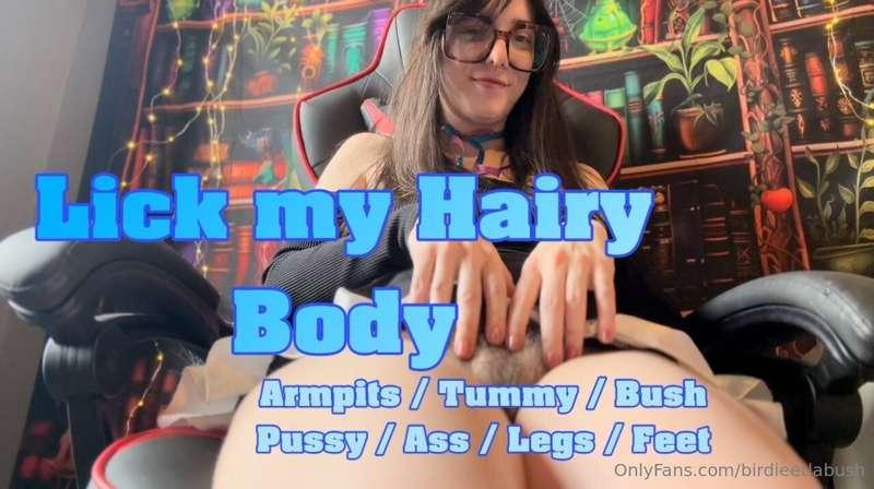 Lick my Hairy BodyA guided tour of my body hair with worship..