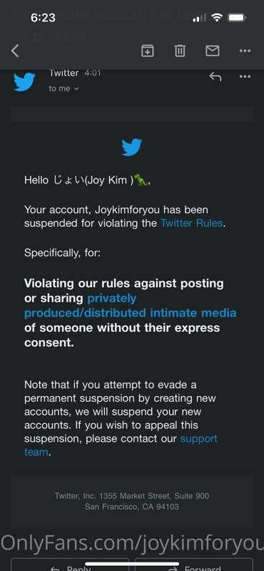My twitter got suspended… 😭😭😭 I just reached 92k followers l..