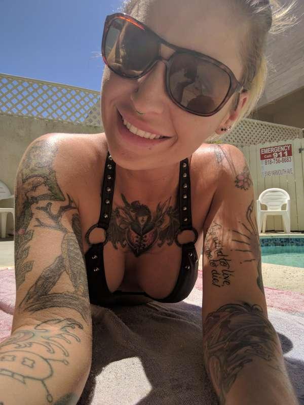 Pool side earlier today.