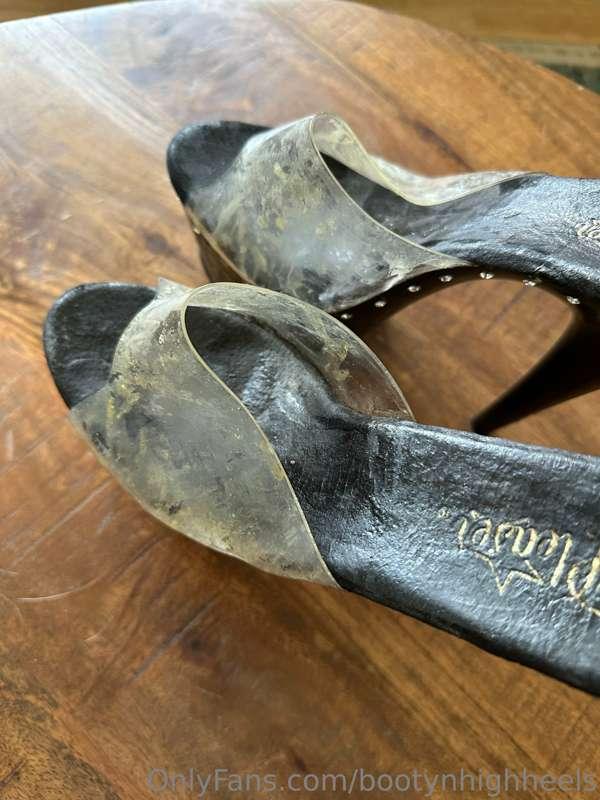 As you can see, these heels are covered with lots of cum at ..