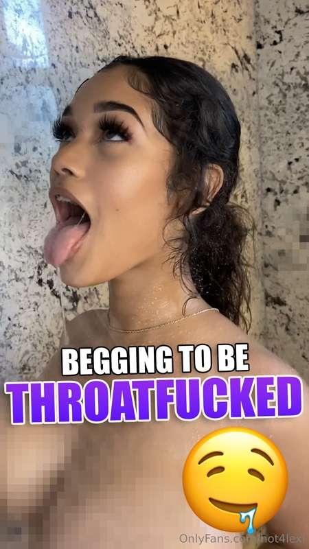 ### THROAT FUCK ME DADDY 🍆🤤 
wrap ur hands around my throat ..