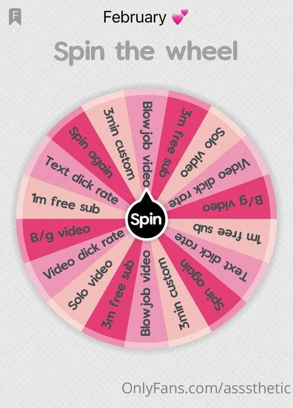 💗 **New Month New Spin the Wheel** 💗
i LOVE the month of Feb..
