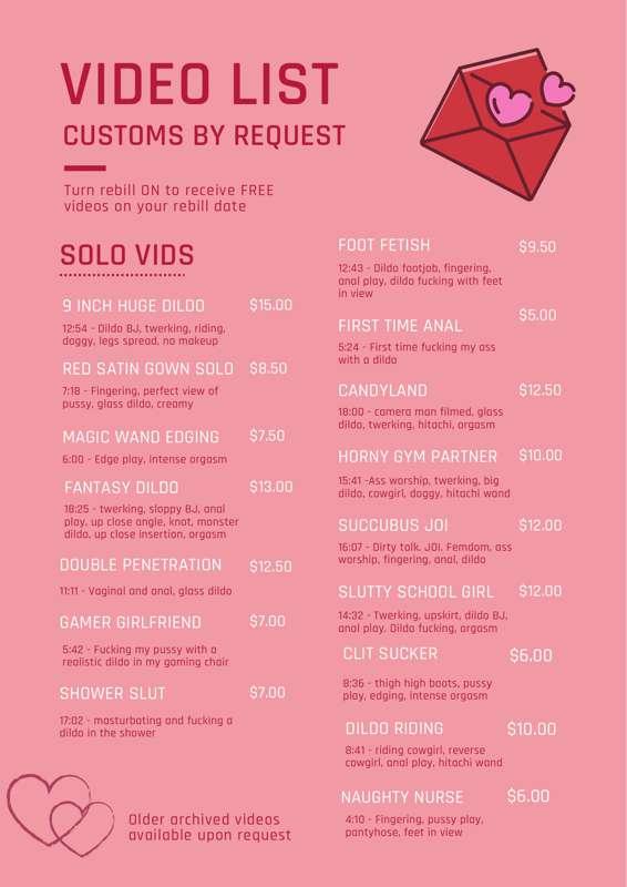 My video lists! ❤️ dm me to purchase