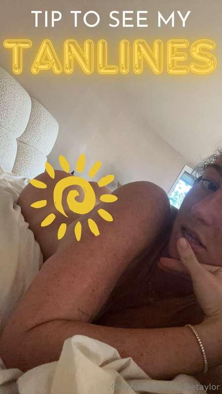 NAKED in bed and all I want to do is show you what these tan..