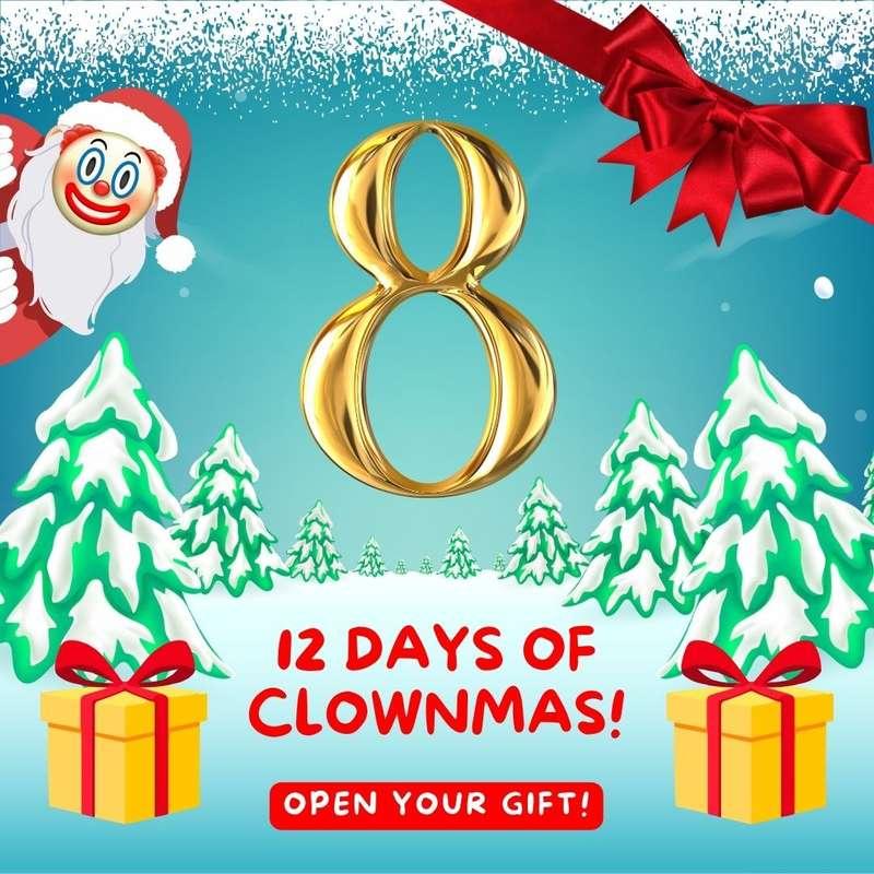 🎄𝟏𝟐 𝐃𝐀𝐘𝐒 𝐎𝐅 𝐂𝐋𝐎𝐖𝐍𝐌𝐀𝐒 – 𝐃𝐀𝐘 𝟖!🎄

Woohoo! Celebrate the silly season with our sexy clown advent calendar as we count down to CLOWNMAS! 🎁 

🎅
Belle

#fyp #clown #clowngirl #clownfetish #clussy #circus #free #adventcalendar #gift #honkers #christmas #xxxmas