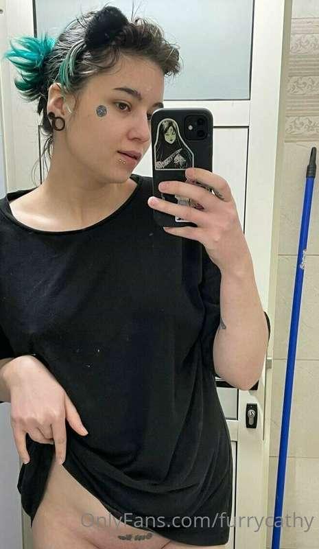 Often when I'm at home I can just wear a long T-shirt and th..