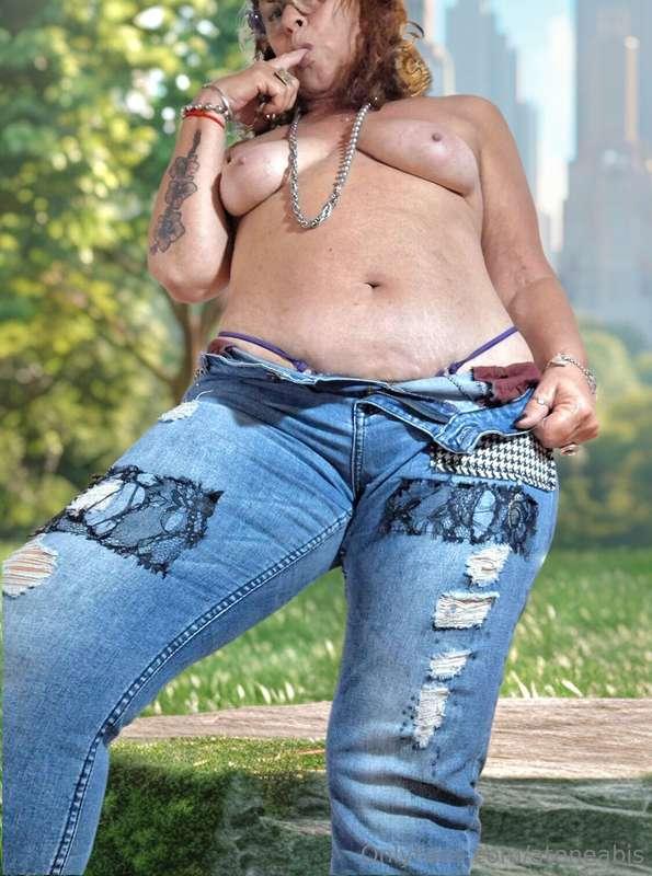 Hey baby, how do jeans look on my granny body?