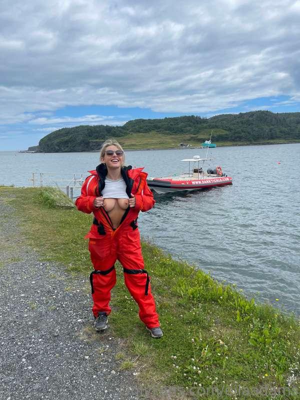 Whale watching tour, Newfoundland 🐋

Float suit with extra f..