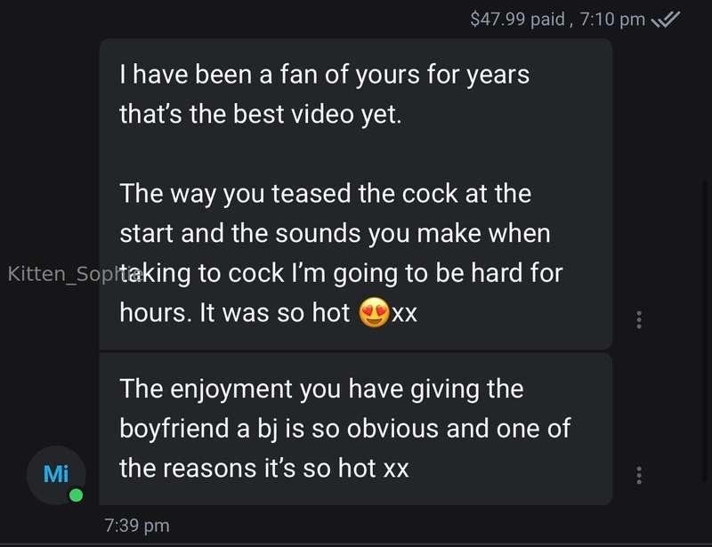 first reviews are IN of my new blowjob video and omg i’m so ..