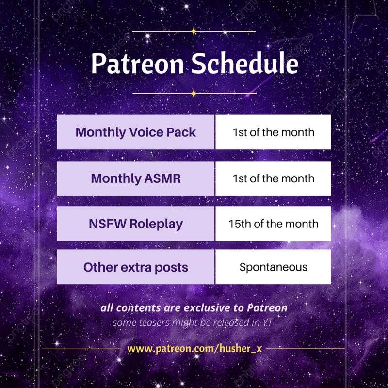 Patreon Schedule Announcement!