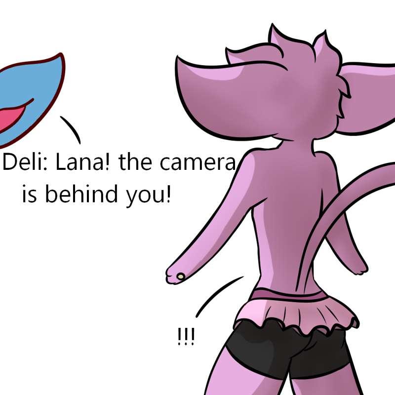 The camera is behind you!