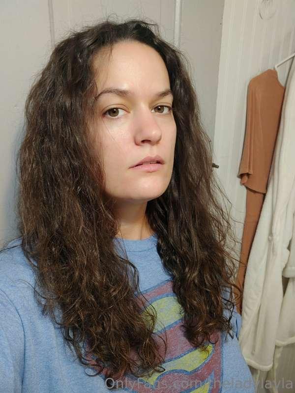 Had to blowdry my hair this morning to be dry for an early a..