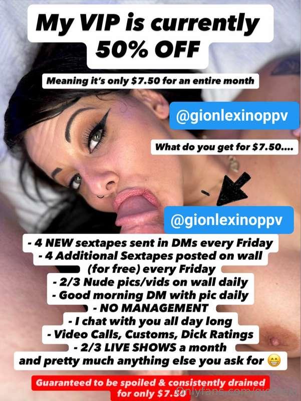 READ THE FLYERThen follow my VIP page-> @gionlexinoppv 